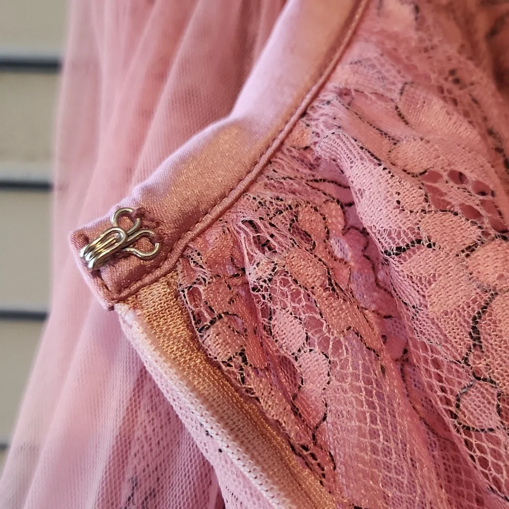 Brenda Knight x Free People Anne Tulle Maxi Skirt Mauve Pink Fairy Cottage - Picture 11 of 13